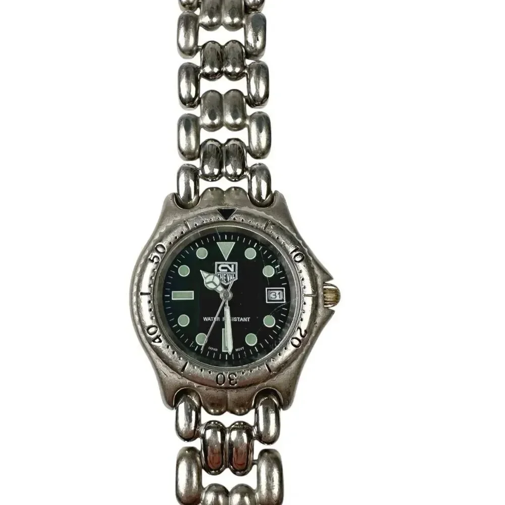 Vintage Andre Cheval Quartz Watch Water Resistant 18K PLD Japan Movement 80s 90s